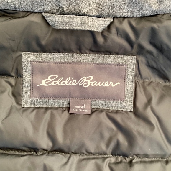 EDDIE BAUER Waterproof Down Winter Coat Grey New - Picture 7 of 7